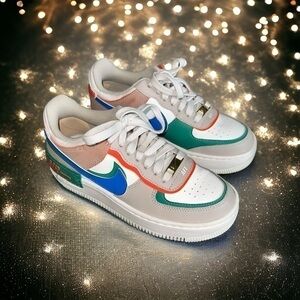 Nike Air Force 1 Shadow ‘Sail Signal Blue Green’ - Sz 6 🔥🔥🔥🔥 Like New